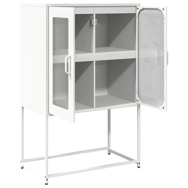 vidaXL Highboard Hvit 68x39x107 cm Stål