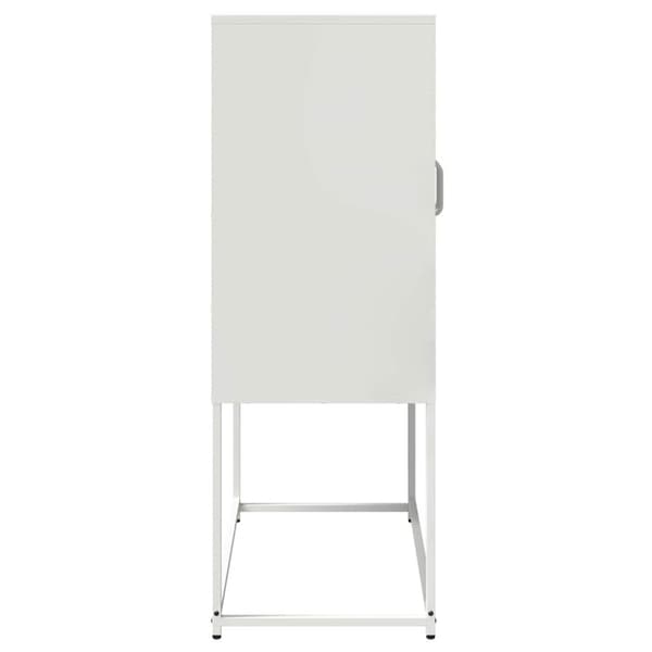 vidaXL Highboard Hvit 68x39x107 cm Stål