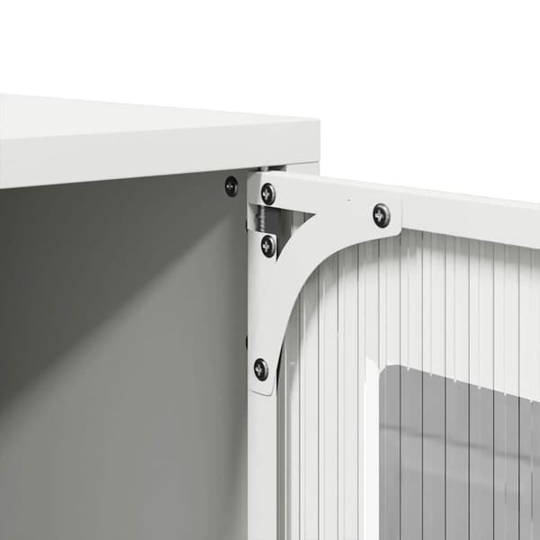 vidaXL Highboard Hvit 68x39x107 cm Stål