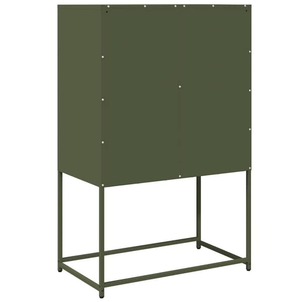 vidaXL Highboard Olivengrønn 68x39x107 cm Stål