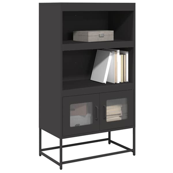 vidaXL højskab 68x39x123 cm stål sort