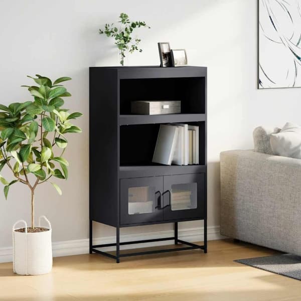 vidaXL Highboard Antrasiitti 68x39x123 cm terästä