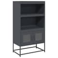 Pikkukuva 1 / 11: vidaXL Highboard Antrasiitti 68x39x123 cm terästä