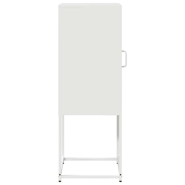 vidaXL skænk 36x39x107 cm koldvalset stål hvid
