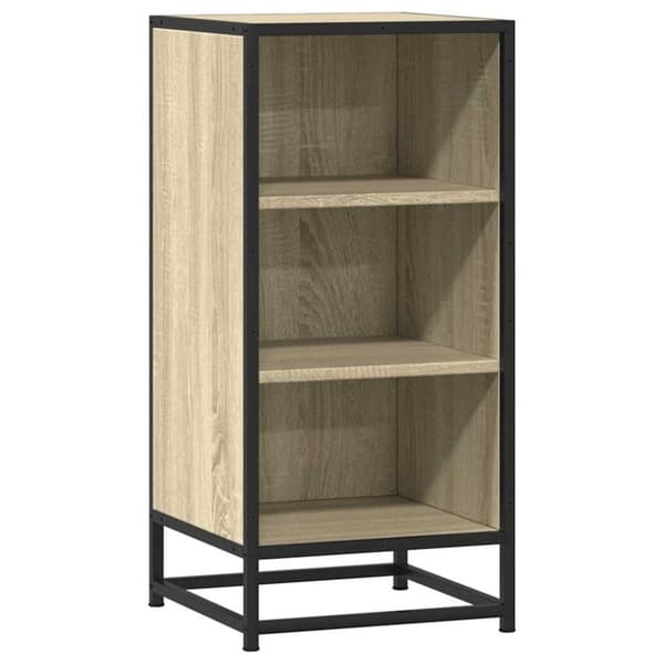 vidaXL Skåp sonoma-ek 35,5x35x76 cm konstruerat trä och metall