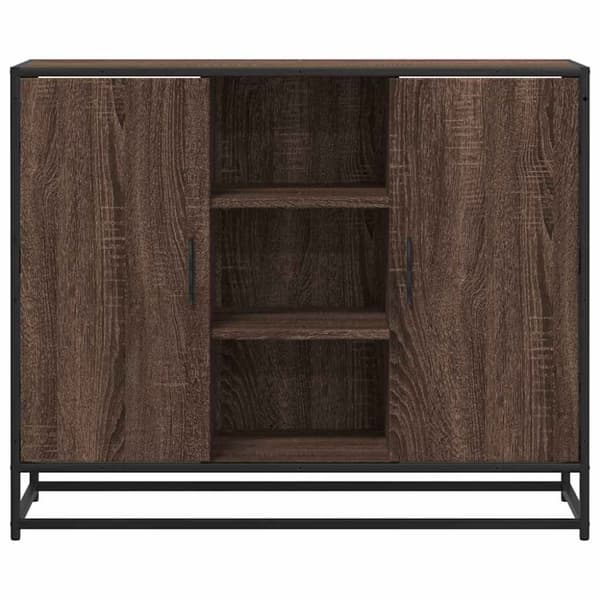 vidaXL skænk 92x35x76 cm konstrueret træ brun egetræsfarve