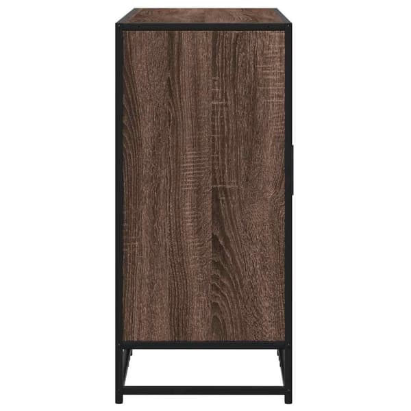 vidaXL skænk 92x35x76 cm konstrueret træ brun egetræsfarve