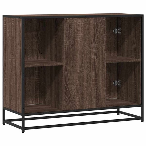 vidaXL skænk 92x35x76 cm konstrueret træ brun egetræsfarve