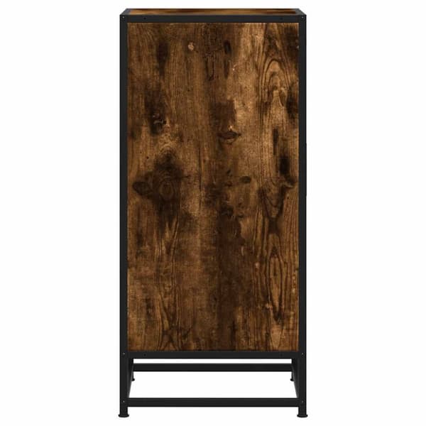 vidaXL skab 35,5x35x76 cm konstrueret træ og metal røget egetræsfarve