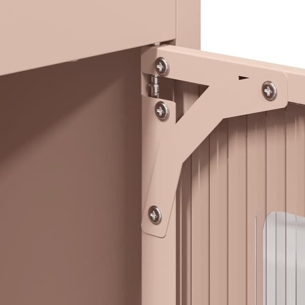 vidaXL Highboard rosa 68x39x123 cm stål