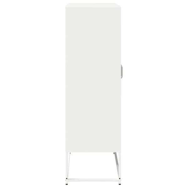 vidaXL Highboard hvit 68x39x123 cm stål