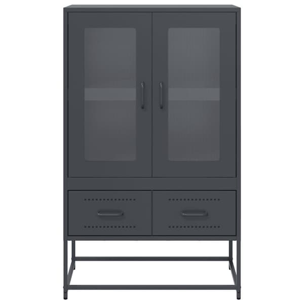 vidaXL Highboard antrasitt 68x39x111,5 cm stål