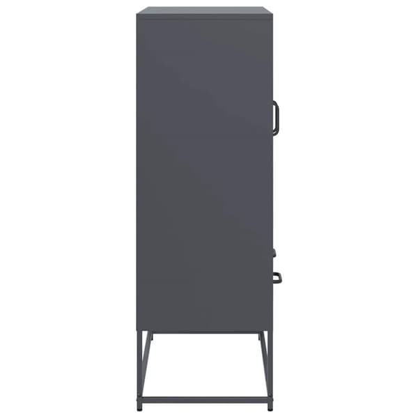 vidaXL Highboard antrasitt 68x39x111,5 cm stål