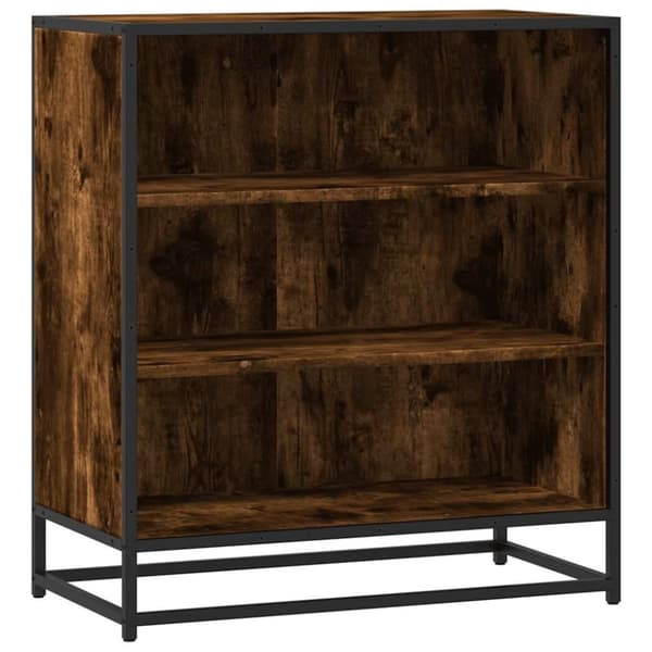 vidaXL Skjenk røkt eik 68x35x76 cm konstruert tre og metall