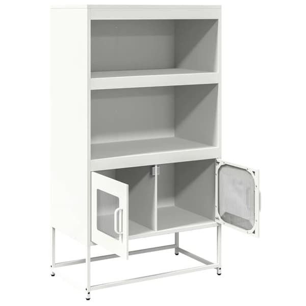 vidaXL Högbord vit 68x39x123 cm stål