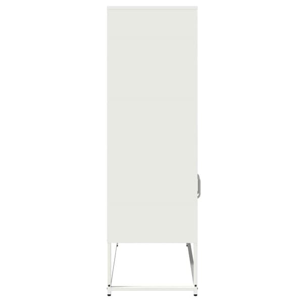 vidaXL Högbord vit 68x39x123 cm stål