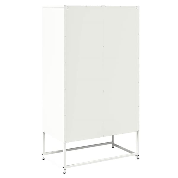 vidaXL Högbord vit 68x39x123 cm stål