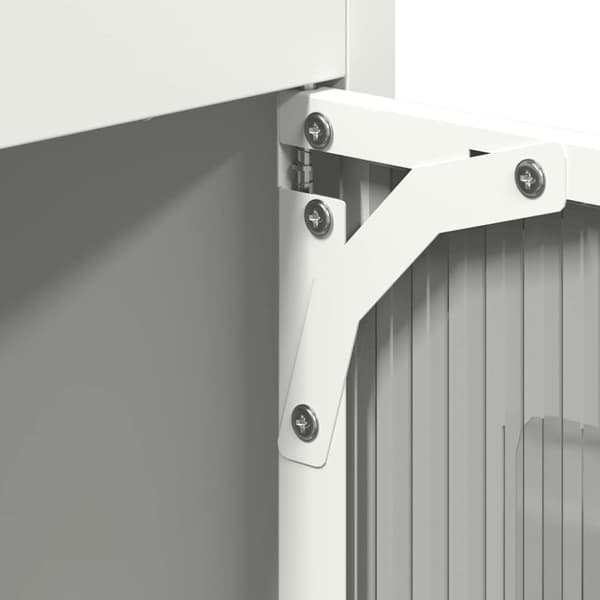 vidaXL Högbord vit 68x39x123 cm stål