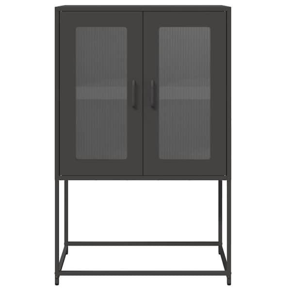 vidaXL Highboard Sort 68x39x107 cm Stål