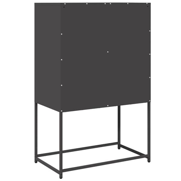 vidaXL Highboard Sort 68x39x107 cm Stål