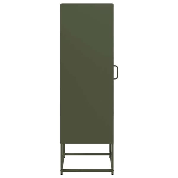 vidaXL skab 36x39x123 cm koldvalset stål olivengrøn