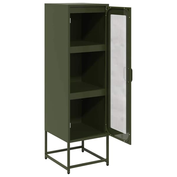 vidaXL skab 36x39x123 cm koldvalset stål olivengrøn