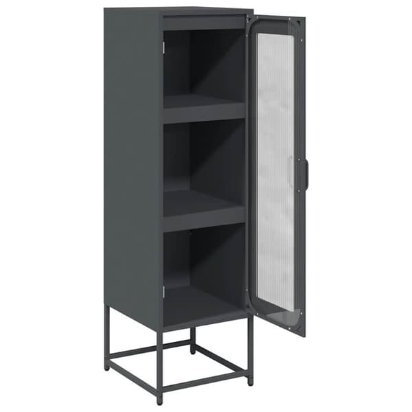 vidaXL skab 36x39x123 cm koldvalset stål antracitgrå