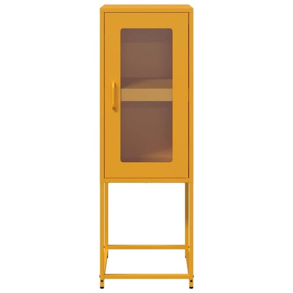 vidaXL skab 36x39x107 cm koldvalset stål sennepsgul