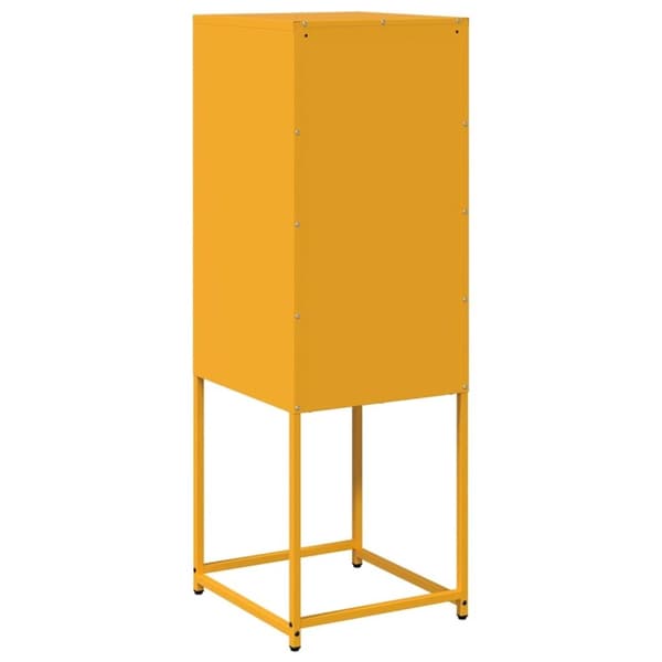 vidaXL skab 36x39x107 cm koldvalset stål sennepsgul