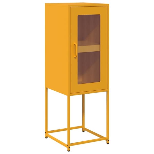 vidaXL skab 36x39x107 cm koldvalset stål sennepsgul