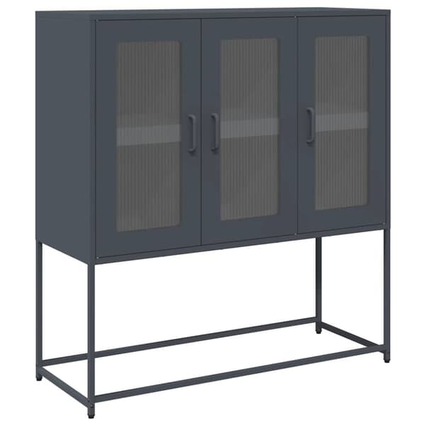 vidaXL skænk 100,5x39x107 cm koldvalset stål antracitgrå
