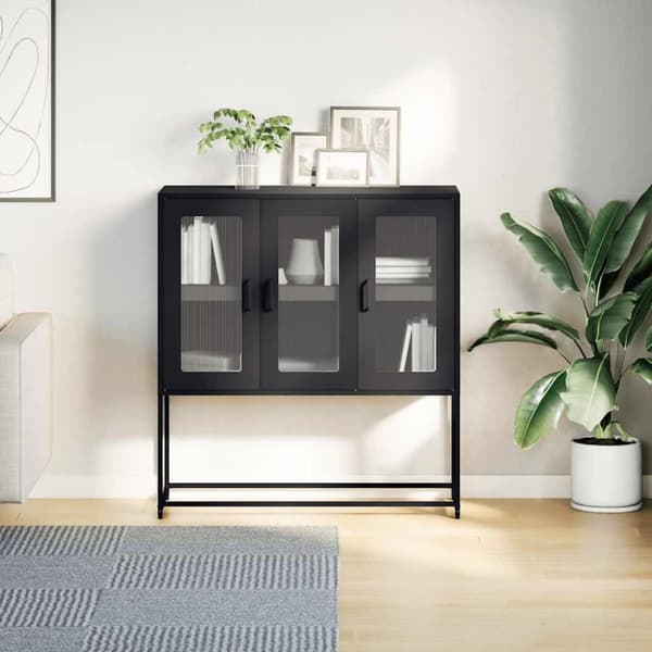 vidaXL skænk 100,5x39x107 cm koldvalset stål antracitgrå