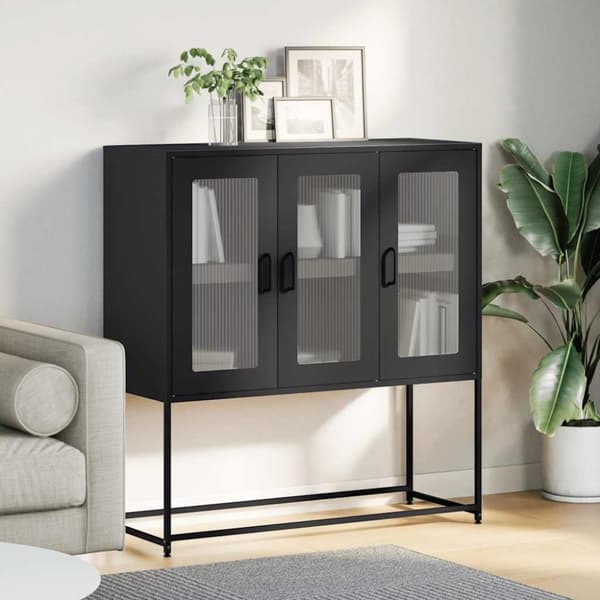 vidaXL skænk 100,5x39x107 cm koldvalset stål antracitgrå
