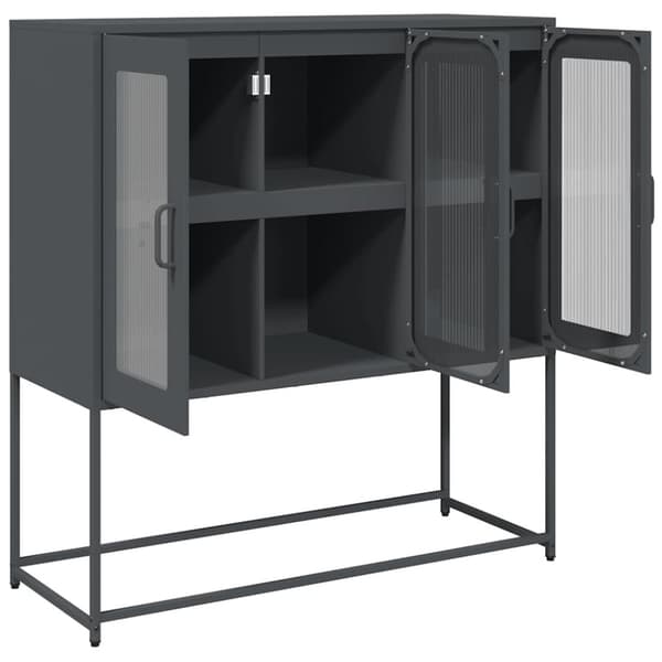 vidaXL skænk 100,5x39x107 cm koldvalset stål antracitgrå