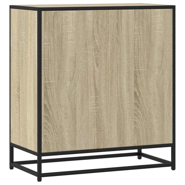 vidaXL Skjenk sonoma eik 68x35x76 cm konstruert tre og metall