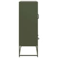 Miniatyrbilde 8 av 11: vidaXL Highboard olivengrønn 68x39x111,5 cm stål