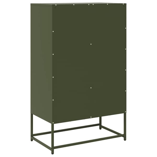 vidaXL Highboard olivengrønn 68x39x111,5 cm stål