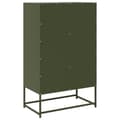 Miniatyrbilde 9 av 11: vidaXL Highboard olivengrønn 68x39x111,5 cm stål