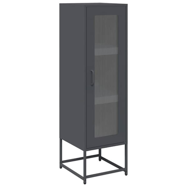 vidaXL Highboard Antrasitt 36x39x123 cm Kaldvalset stål