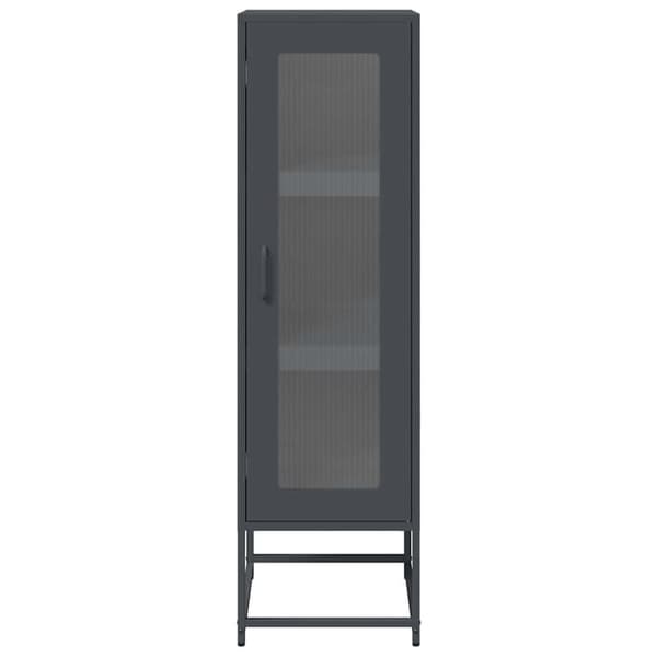 vidaXL Highboard Antrasitt 36x39x123 cm Kaldvalset stål