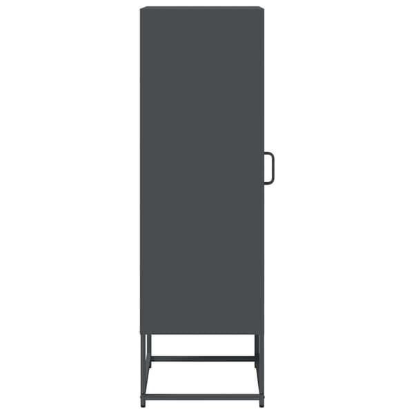 vidaXL Highboard Antrasitt 36x39x123 cm Kaldvalset stål
