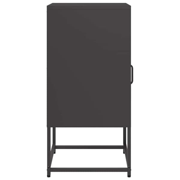 vidaXL Nattskap Sort 36x39x78 cm Kaldvalset Stål