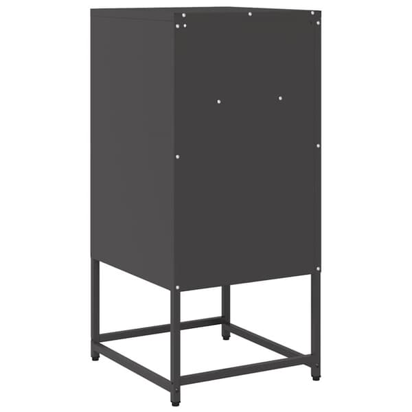 vidaXL Nattskap Sort 36x39x78 cm Kaldvalset Stål