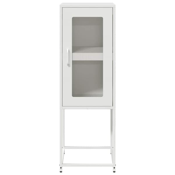 vidaXL Skänk vit 36x39x107 cm kallvalsat stål