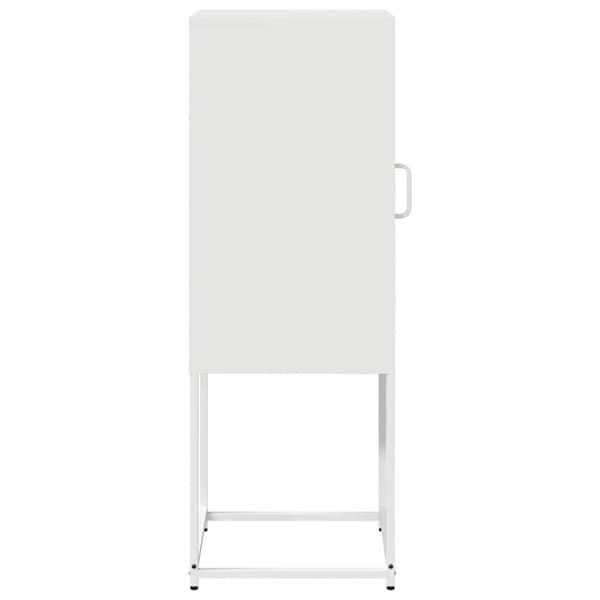 vidaXL Skänk vit 36x39x107 cm kallvalsat stål