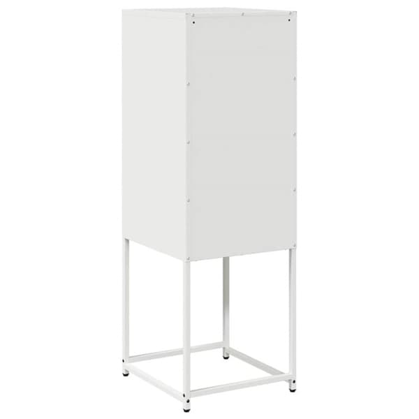 vidaXL Skänk vit 36x39x107 cm kallvalsat stål