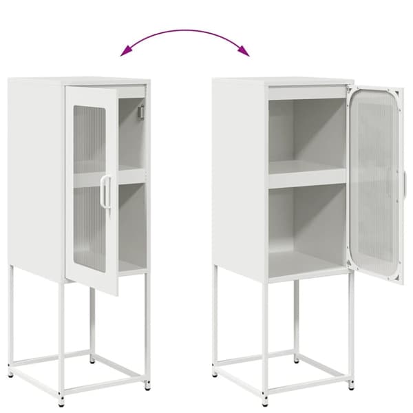 vidaXL Skänk vit 36x39x107 cm kallvalsat stål