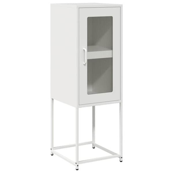 vidaXL Skänk vit 36x39x107 cm kallvalsat stål