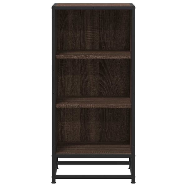 vidaXL skab 35,5x35x76 cm konstrueret træ og metal brun egetræsfarve