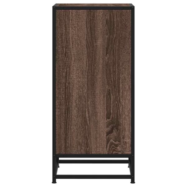 vidaXL skab 35,5x35x76 cm konstrueret træ og metal brun egetræsfarve